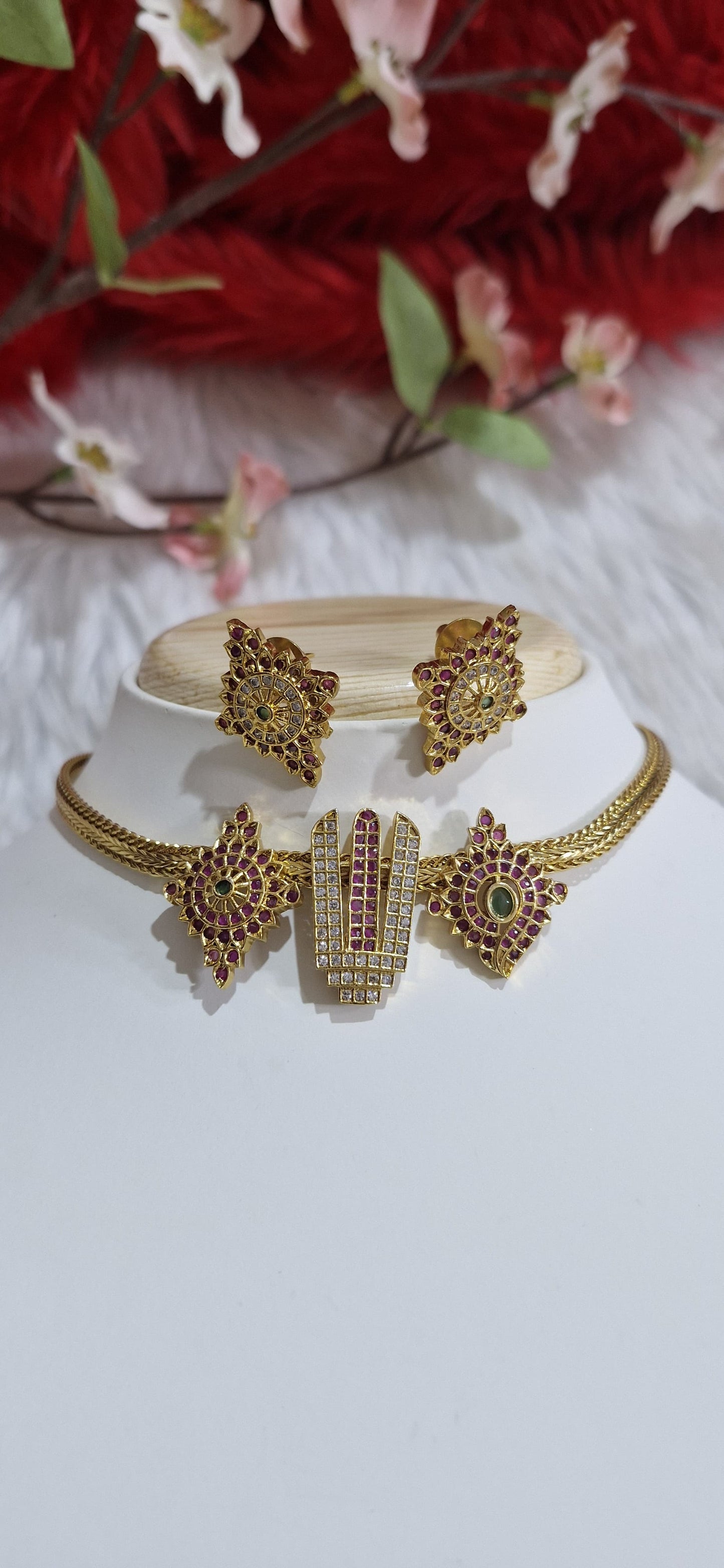 South Indian Temple Jewellery Venkateshwar Inspired Choker Necklace Set