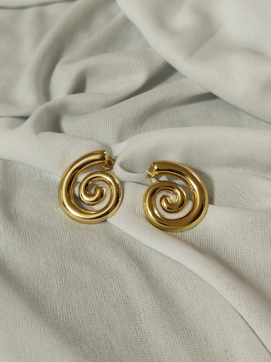 Anti Tarnish Twister Hoop Earrings