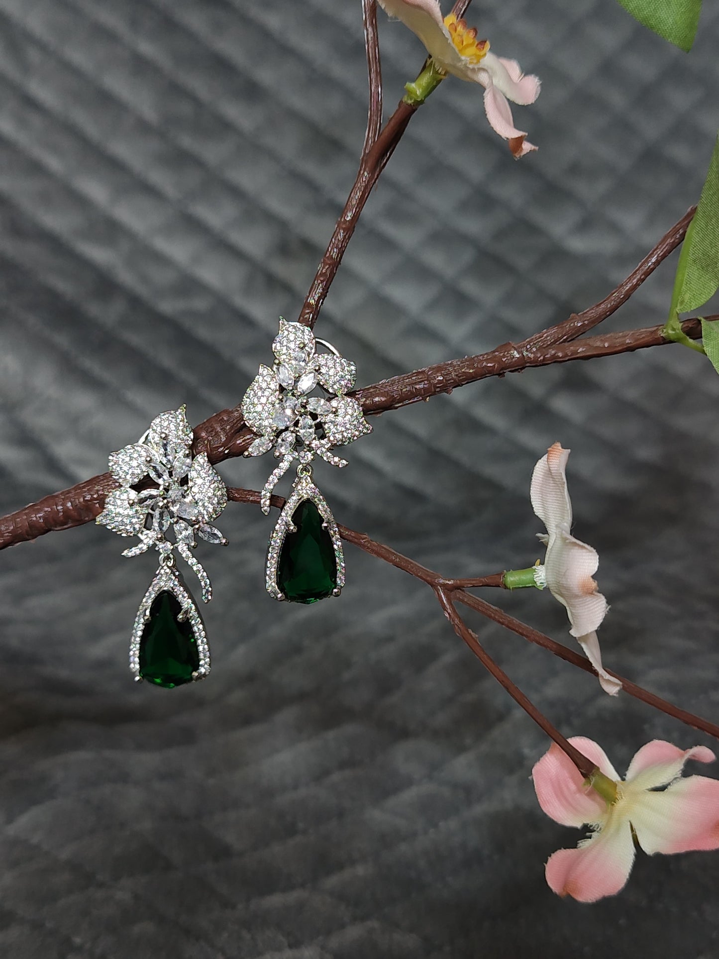 Emerald Elegance Drop Earrings