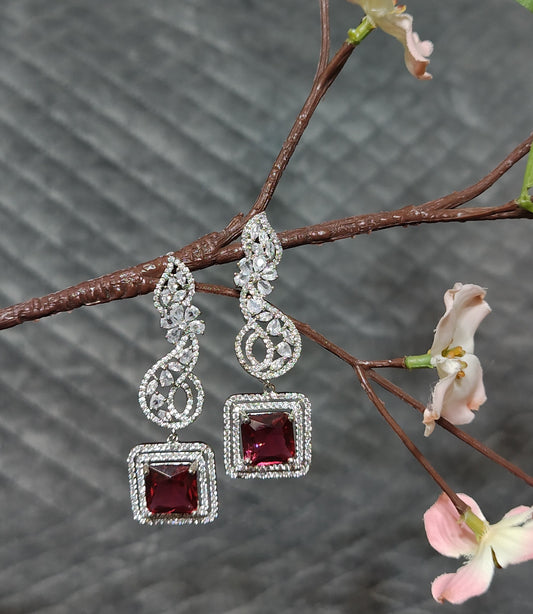 Garnet Elegance Drop Earrings