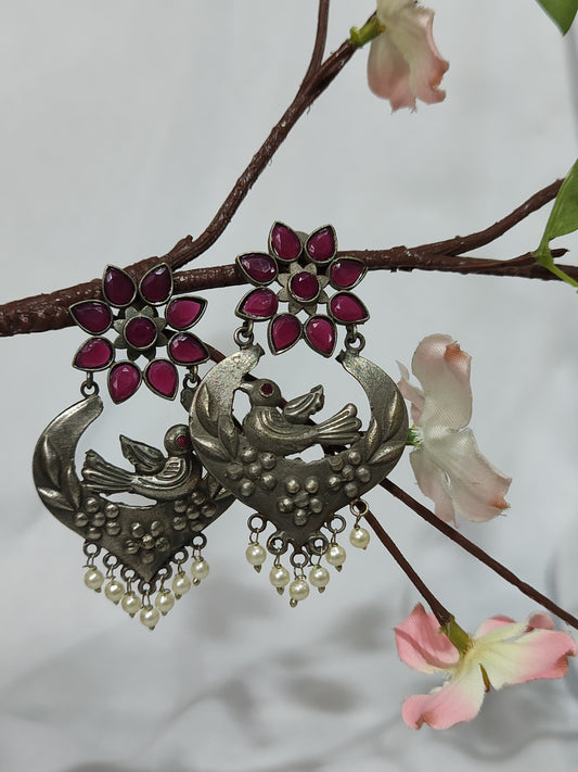 Vintage Bird Motif Earrings