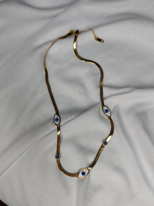 24Carat Gold Plated Anti Tanish Evil Eye Snake Chain